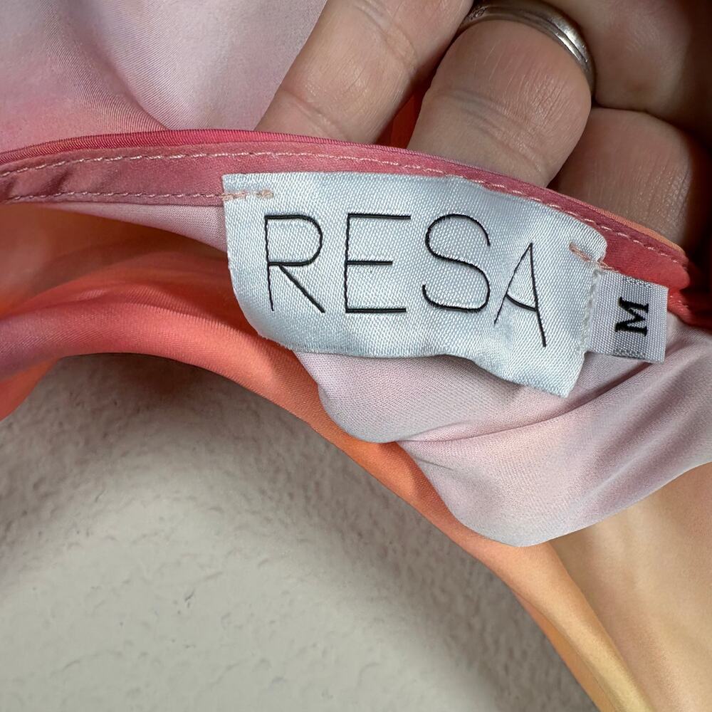 Resa x Jojo Medium Naomi Mini Slip Dress Pink Soraya Tie Dye Watercolor - Picture 7 of 10